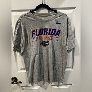 Nike Florida Gators Volleyball T-Shirt Gray Dri-Fit Athletic Tee large